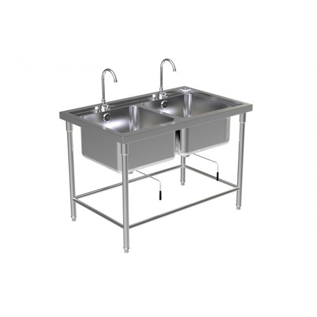 DOUBLE SINK TABLE W/FAUCET 1